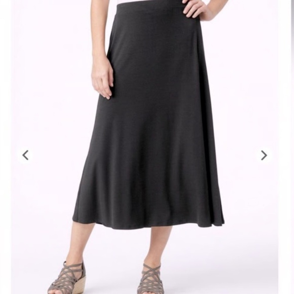 Eileen Fisher Washed Tweed Skirt Size S Black/Gray